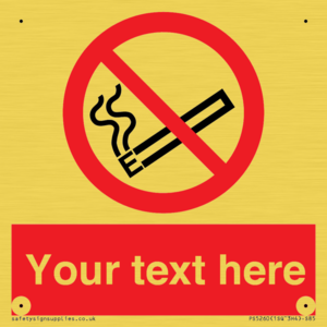 Custom No E-cigarettes / Vaping Sign